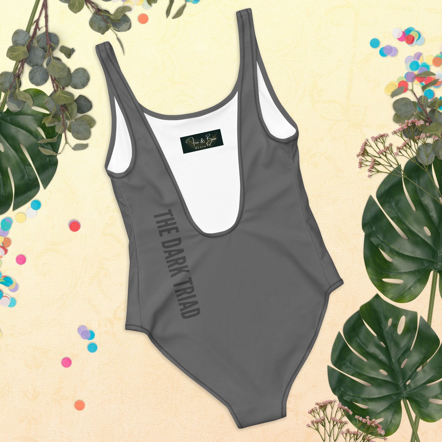 THE DARK TRIAD: LOVE BOMB Tattoo One-Piece Swimsuit