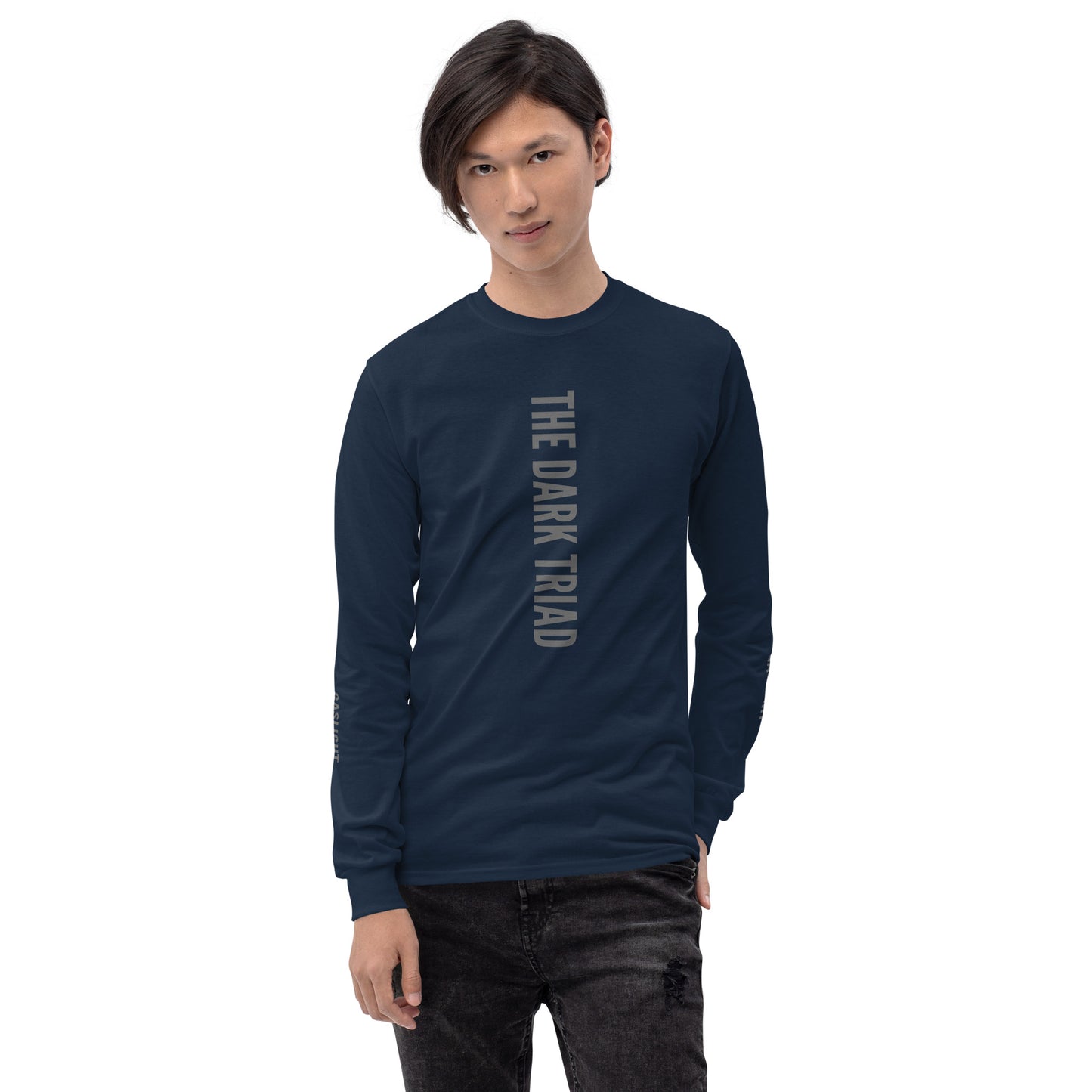 THE DARK TRIAD: Minimalist Crew Neck Long Sleeve Shirt