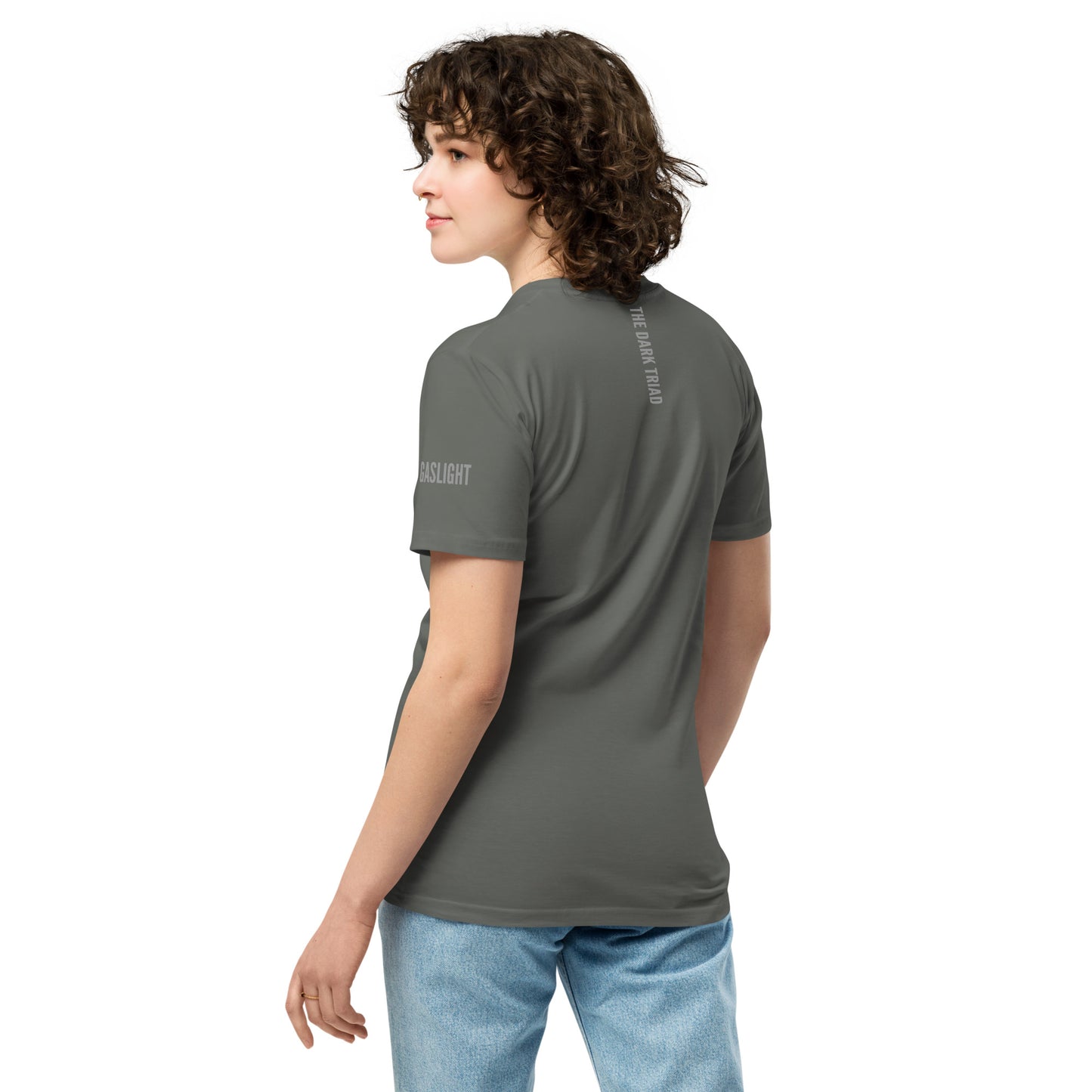 THE DARK TRIAD: Gaslight Crew Neck Premium T-shirt – Silver