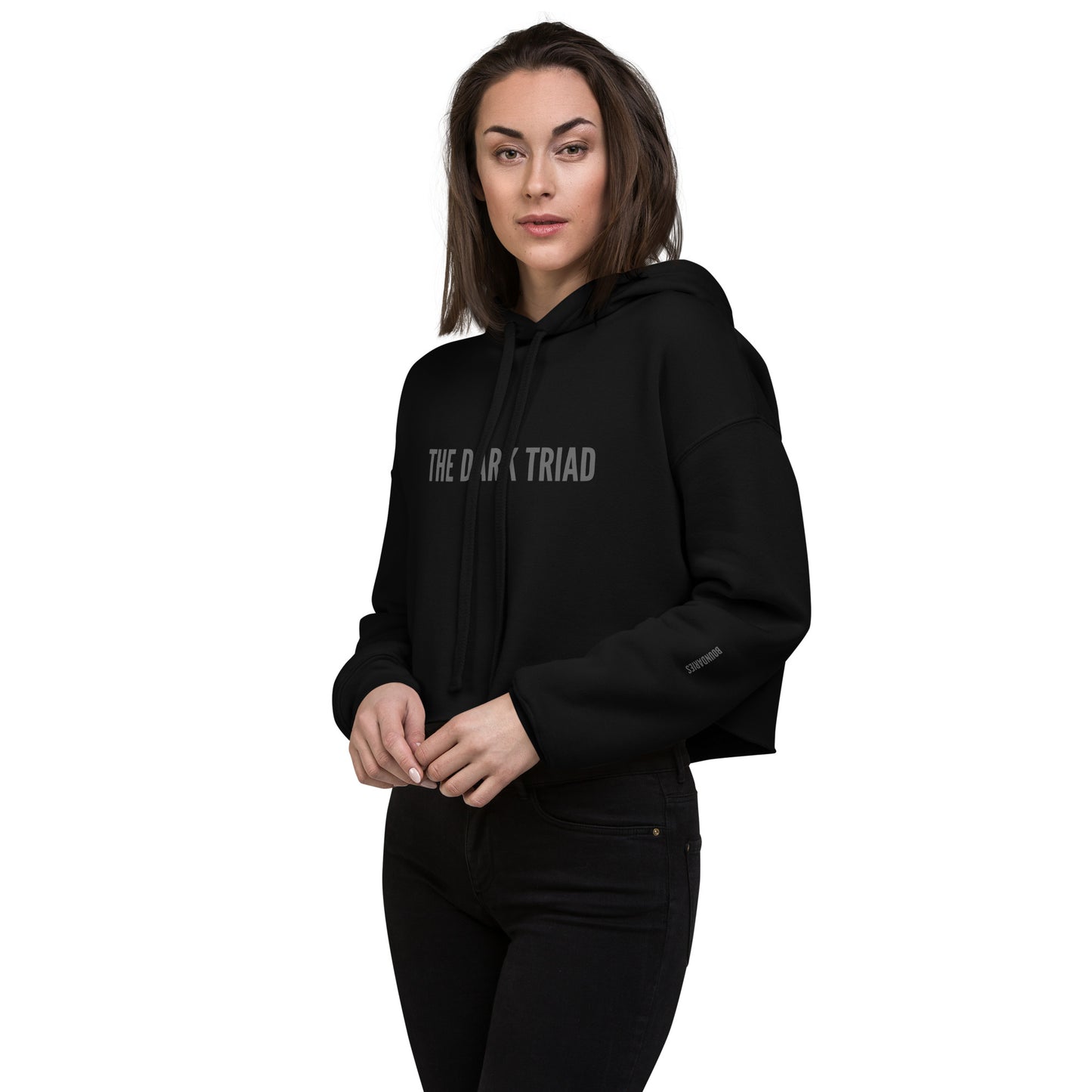 THE DARK TRIAD: BOUNDARIES Women’s Crop Top Hoodie