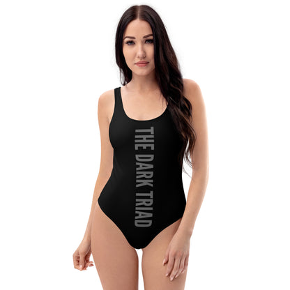 THE DARK TRIAD: Minimalist Black One-Piece Swimsuit