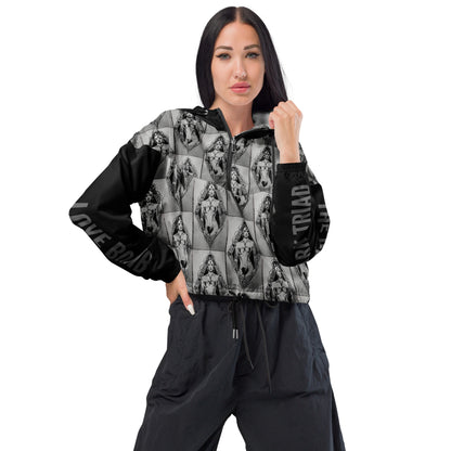 THE DARK TRIAD: LOVE BOMB Women’s Cropped Windbreaker