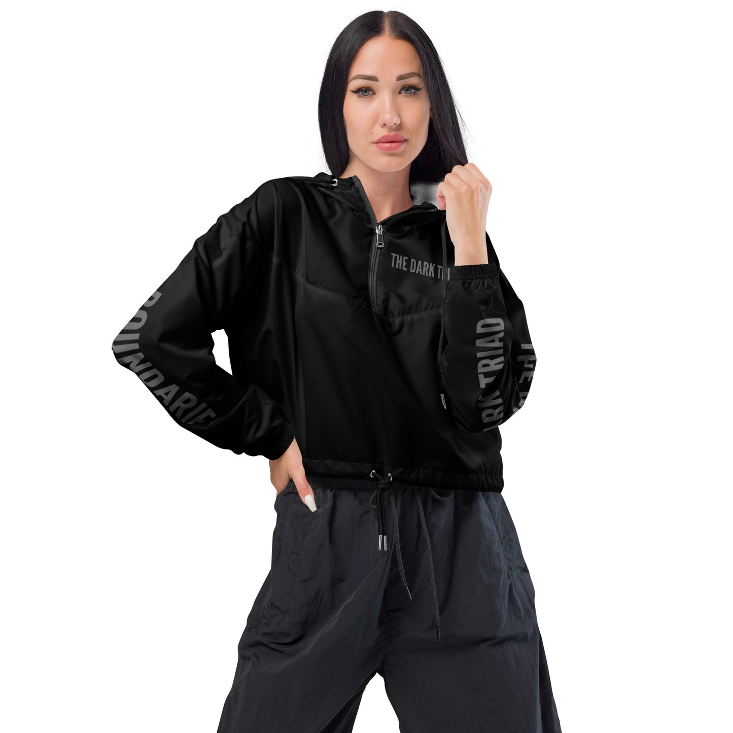 THE DARK TRIAD: BOUNDARIES II Women’s Cropped Windbreaker