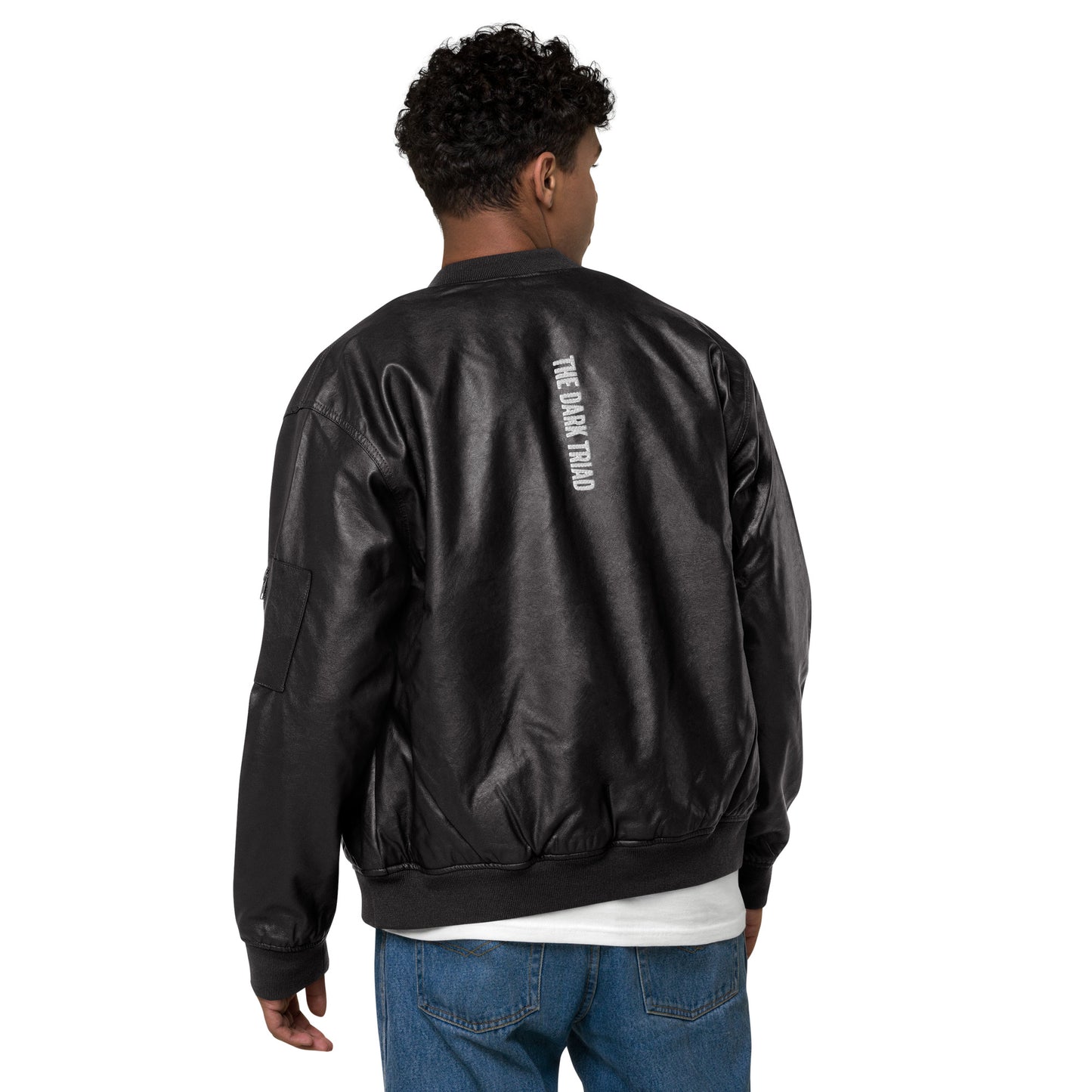 THE DARK TRIAD: Leather Bomber Jacket