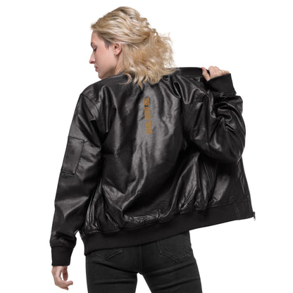 THE DARK TRIAD: Leather Bomber Jacket