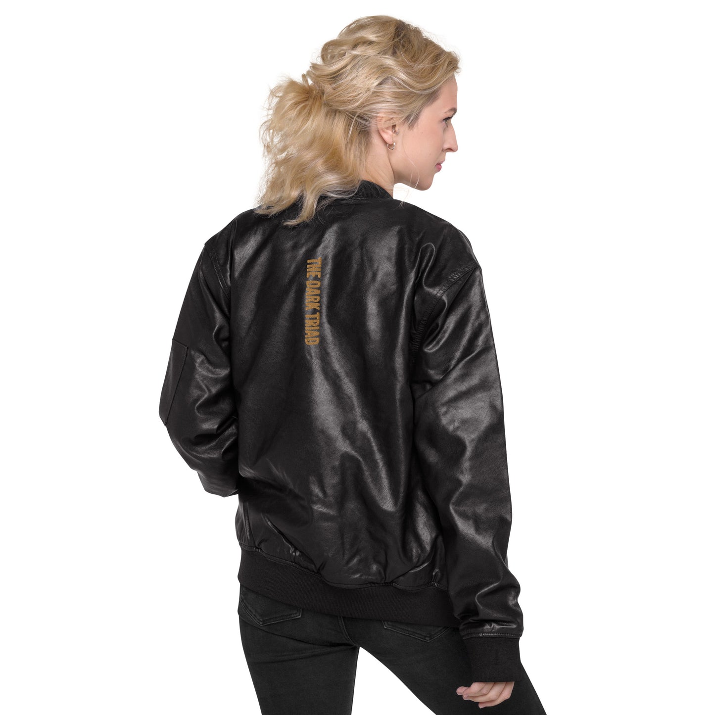 THE DARK TRIAD: Leather Bomber Jacket