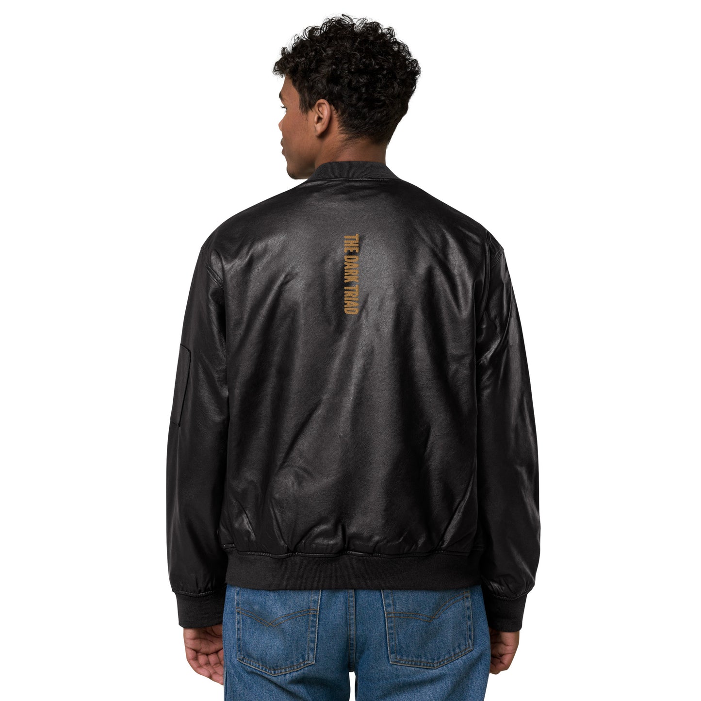 THE DARK TRIAD: Leather Bomber Jacket