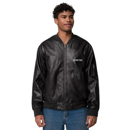 THE DARK TRIAD: Leather Bomber Jacket