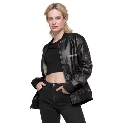 THE DARK TRIAD: Leather Bomber Jacket