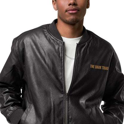 THE DARK TRIAD: Leather Bomber Jacket