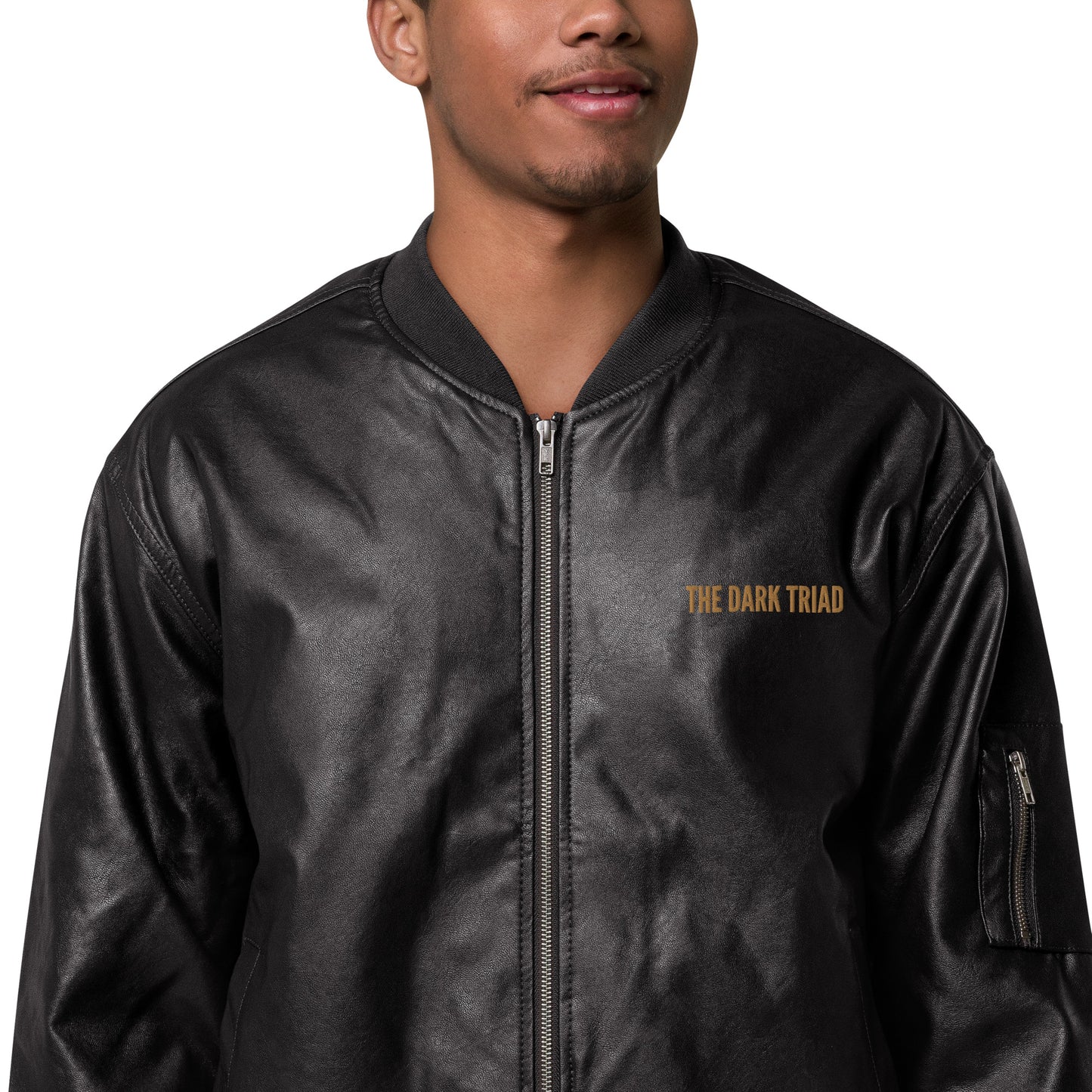 THE DARK TRIAD: Leather Bomber Jacket