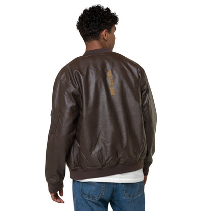 THE DARK TRIAD: Leather Bomber Jacket