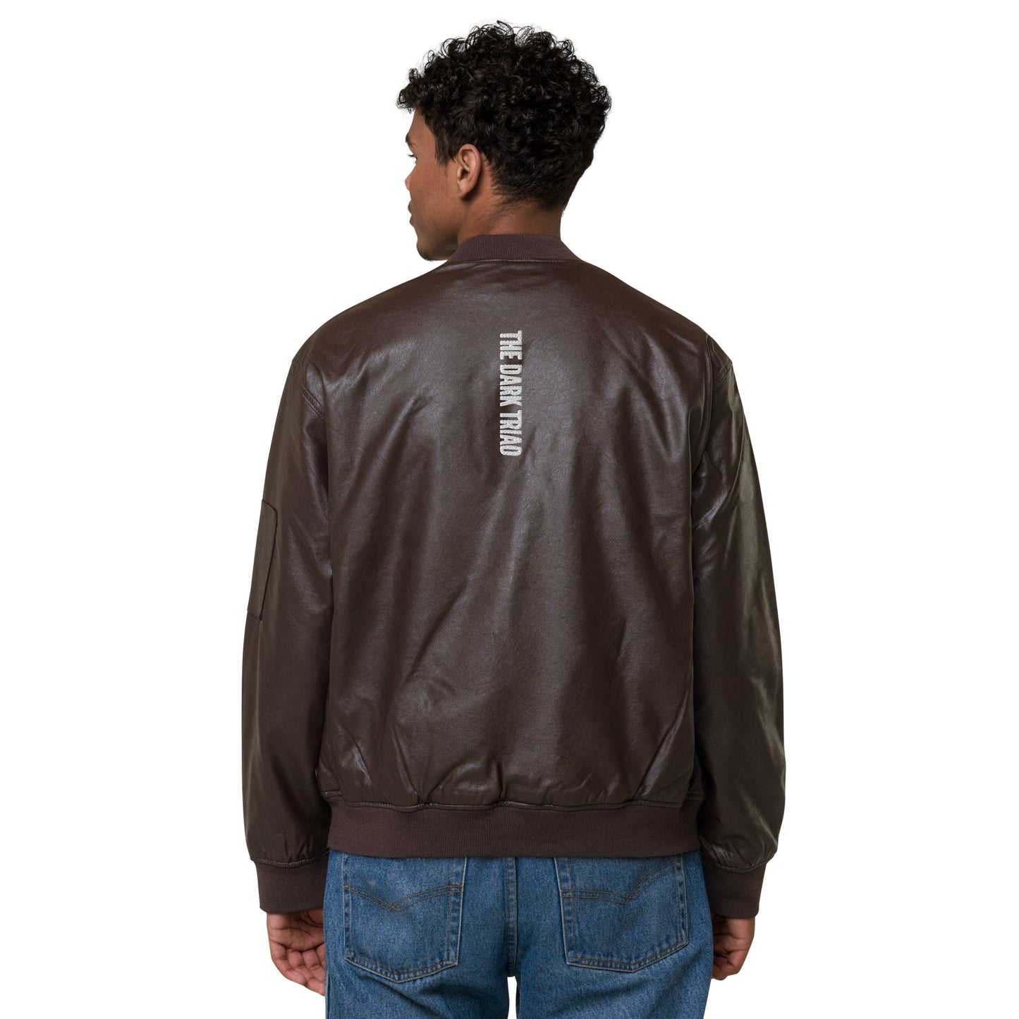 THE DARK TRIAD: Leather Bomber Jacket