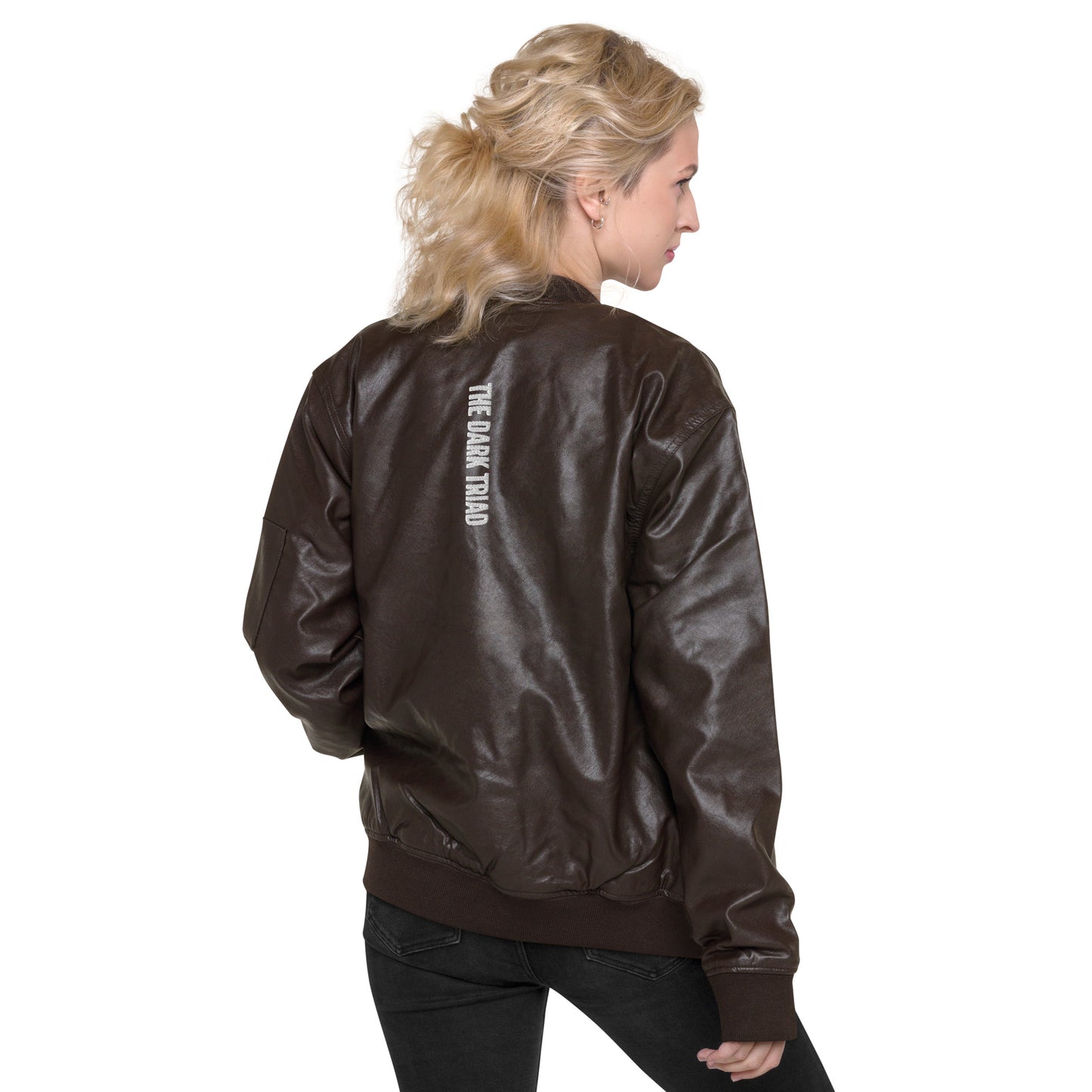 THE DARK TRIAD: Leather Bomber Jacket