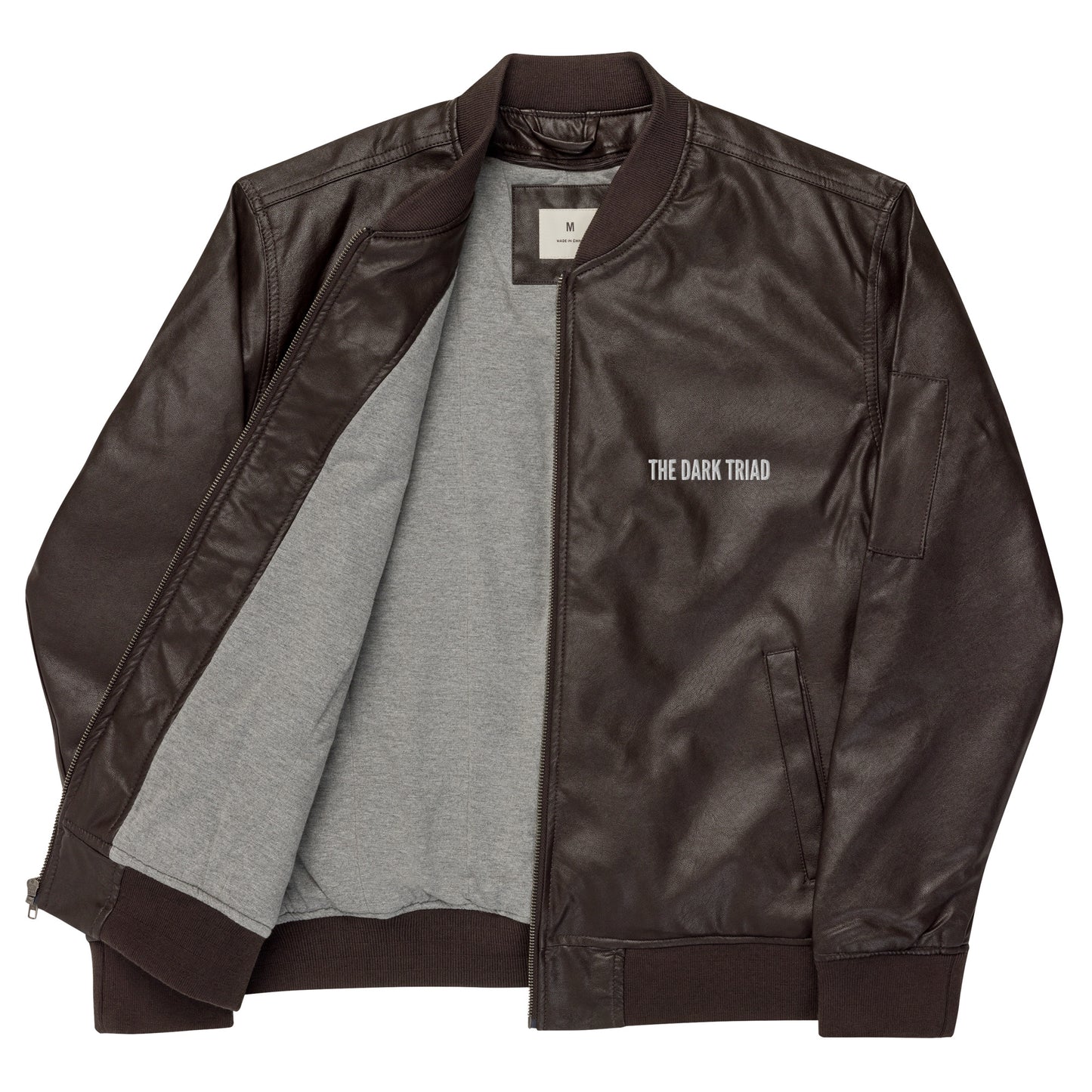 THE DARK TRIAD: Leather Bomber Jacket