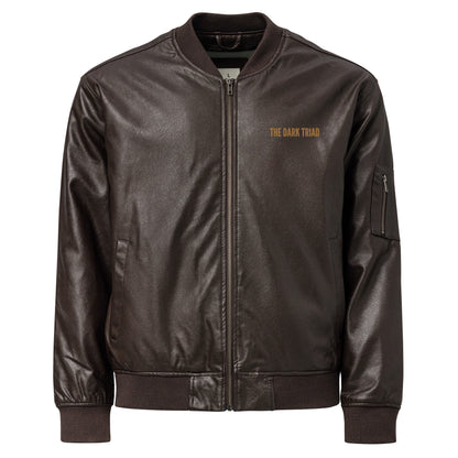 THE DARK TRIAD: Leather Bomber Jacket