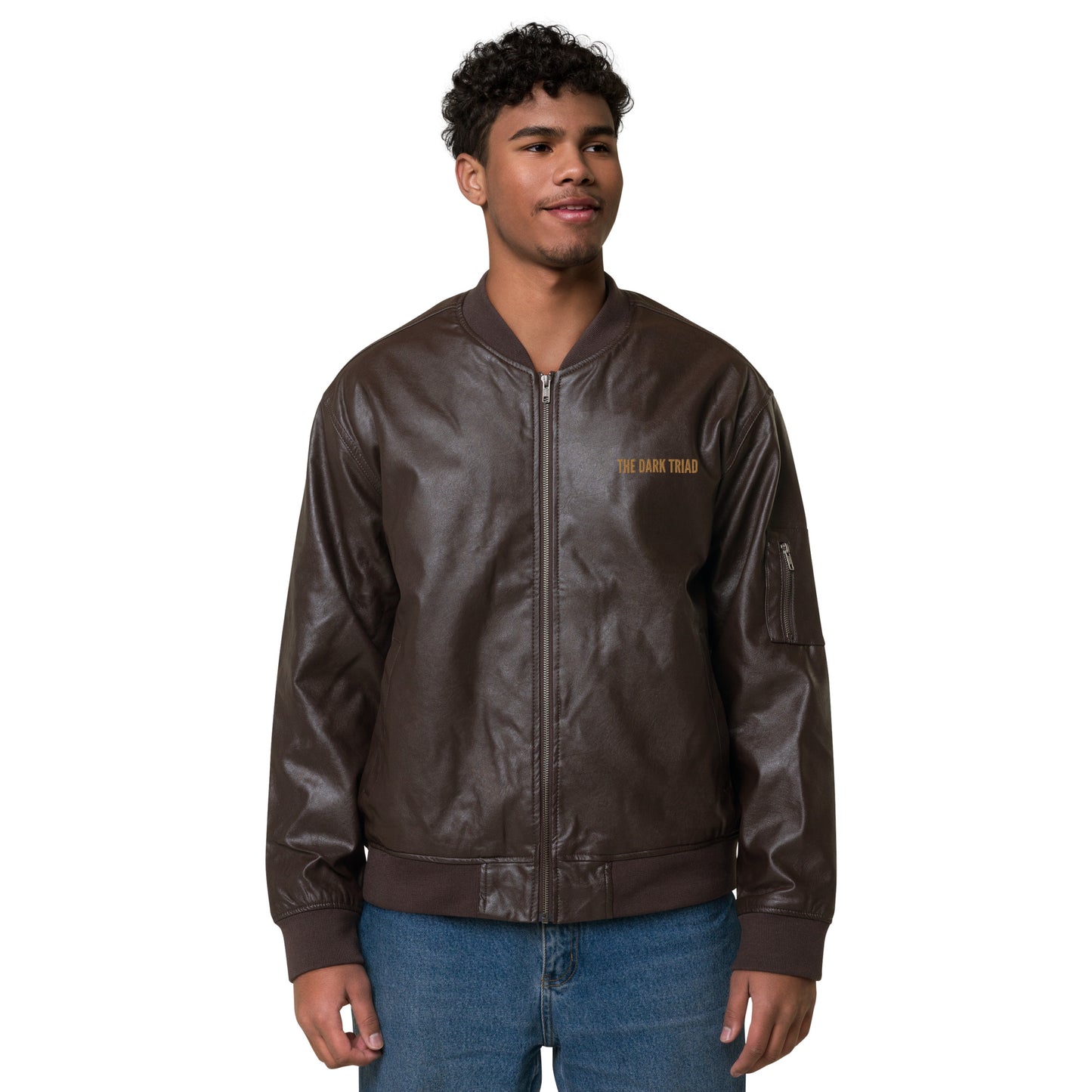 THE DARK TRIAD: Leather Bomber Jacket