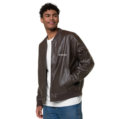 THE DARK TRIAD: Leather Bomber Jacket