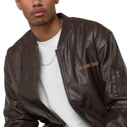 THE DARK TRIAD: Leather Bomber Jacket