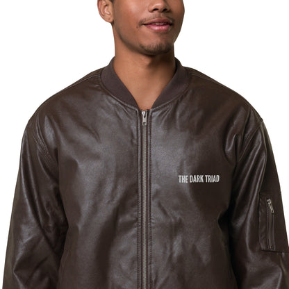 THE DARK TRIAD: Leather Bomber Jacket