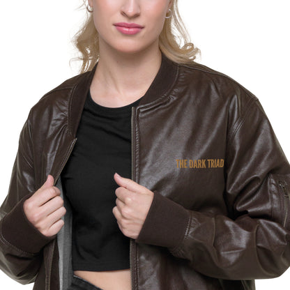 THE DARK TRIAD: Leather Bomber Jacket