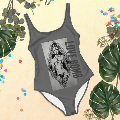 THE DARK TRIAD: LOVE BOMB One-Piece Swimsuit