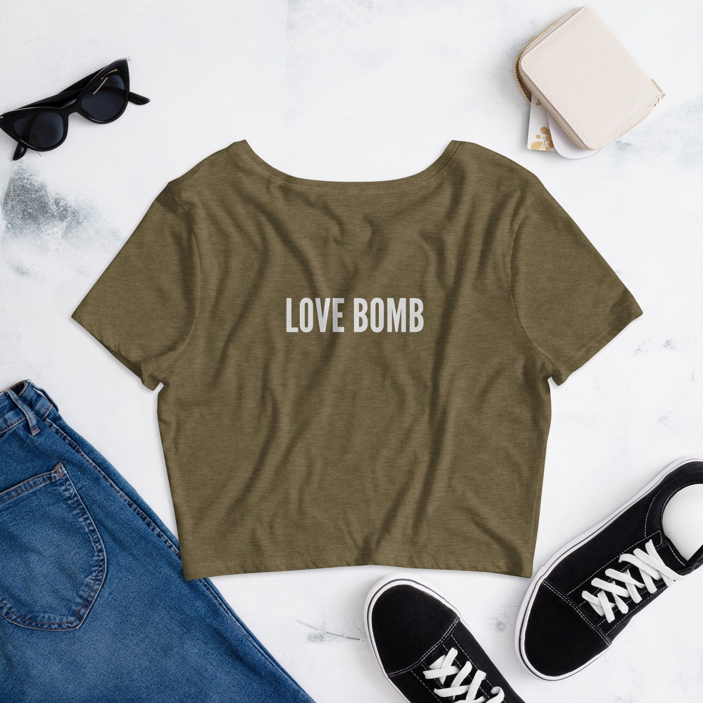 THE DARK TRIAD: LOVE BOMB Women’s Crop Tee