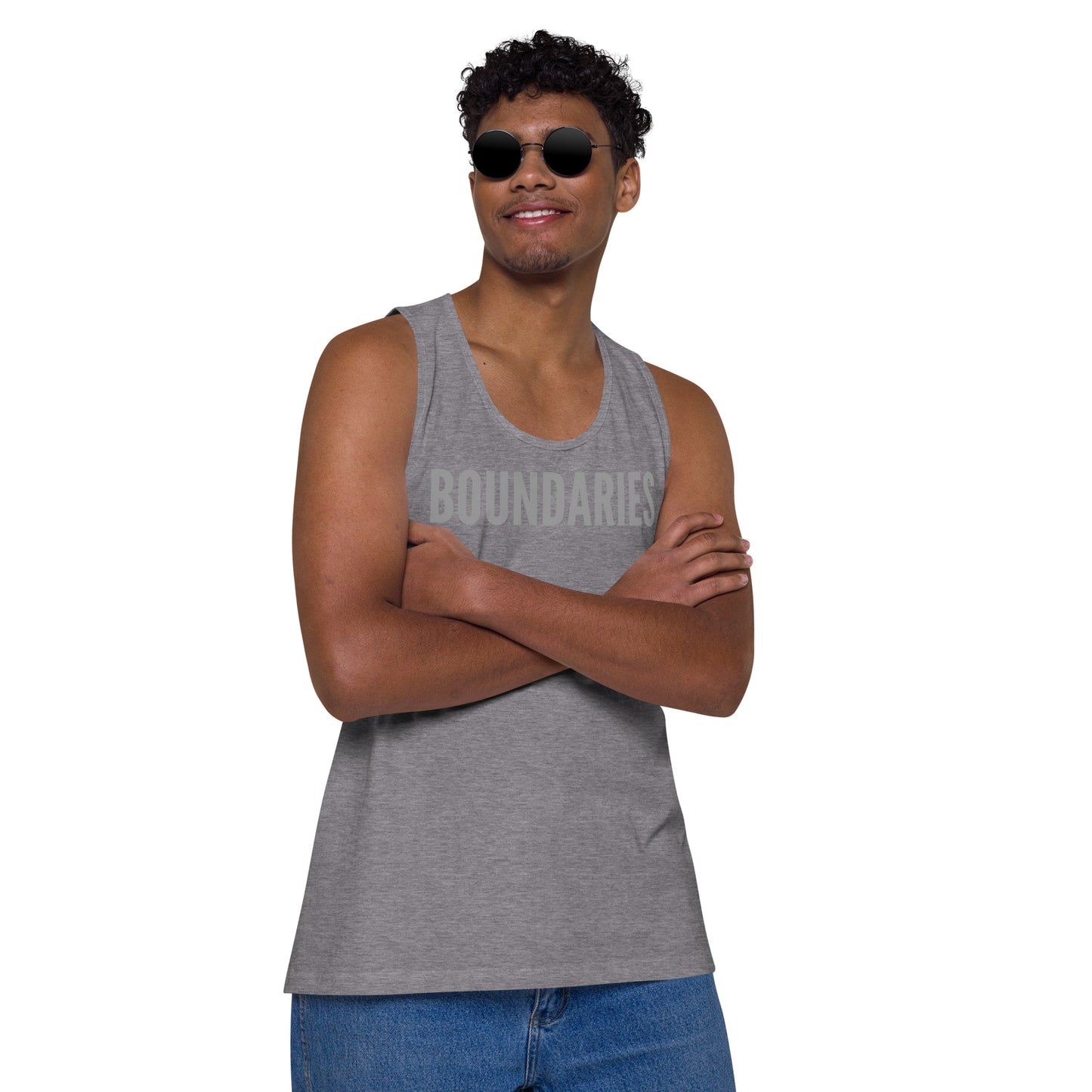 THE DARK TRIAD: BOUNDARIES I Men’s Premium Tank Top