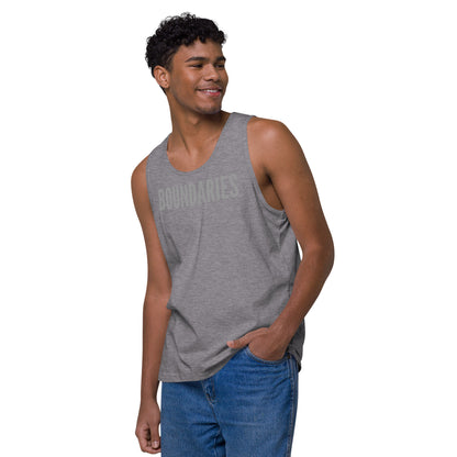 THE DARK TRIAD: BOUNDARIES I Men’s Premium Tank Top