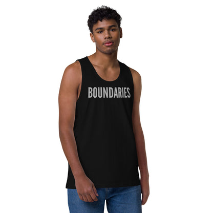 THE DARK TRIAD: BOUNDARIES I Men’s Premium Tank Top