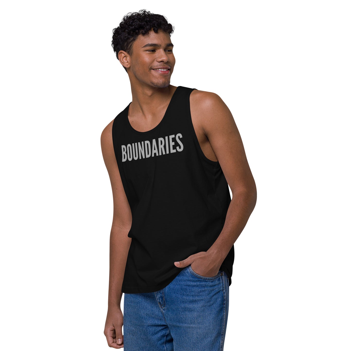 THE DARK TRIAD: BOUNDARIES I Men’s Premium Tank Top