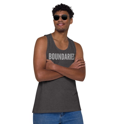 THE DARK TRIAD: BOUNDARIES I Men’s Premium Tank Top