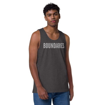 THE DARK TRIAD: BOUNDARIES I Men’s Premium Tank Top