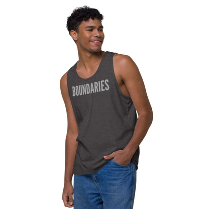 THE DARK TRIAD: BOUNDARIES I Men’s Premium Tank Top