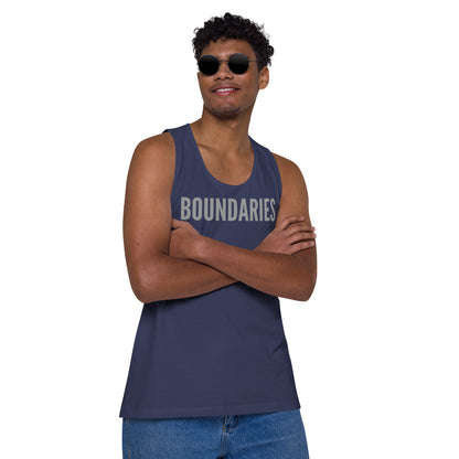 THE DARK TRIAD: BOUNDARIES I Men’s Premium Tank Top