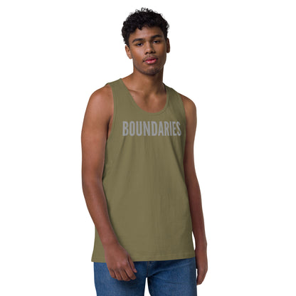 THE DARK TRIAD: BOUNDARIES I Men’s Premium Tank Top