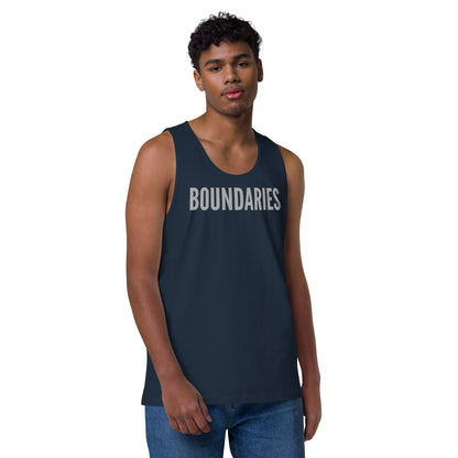 THE DARK TRIAD: BOUNDARIES I Men’s Premium Tank Top