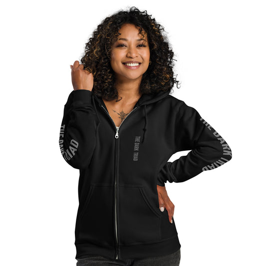 THE DARK TRIAD: Minimalist Heavy Zip Hoodie