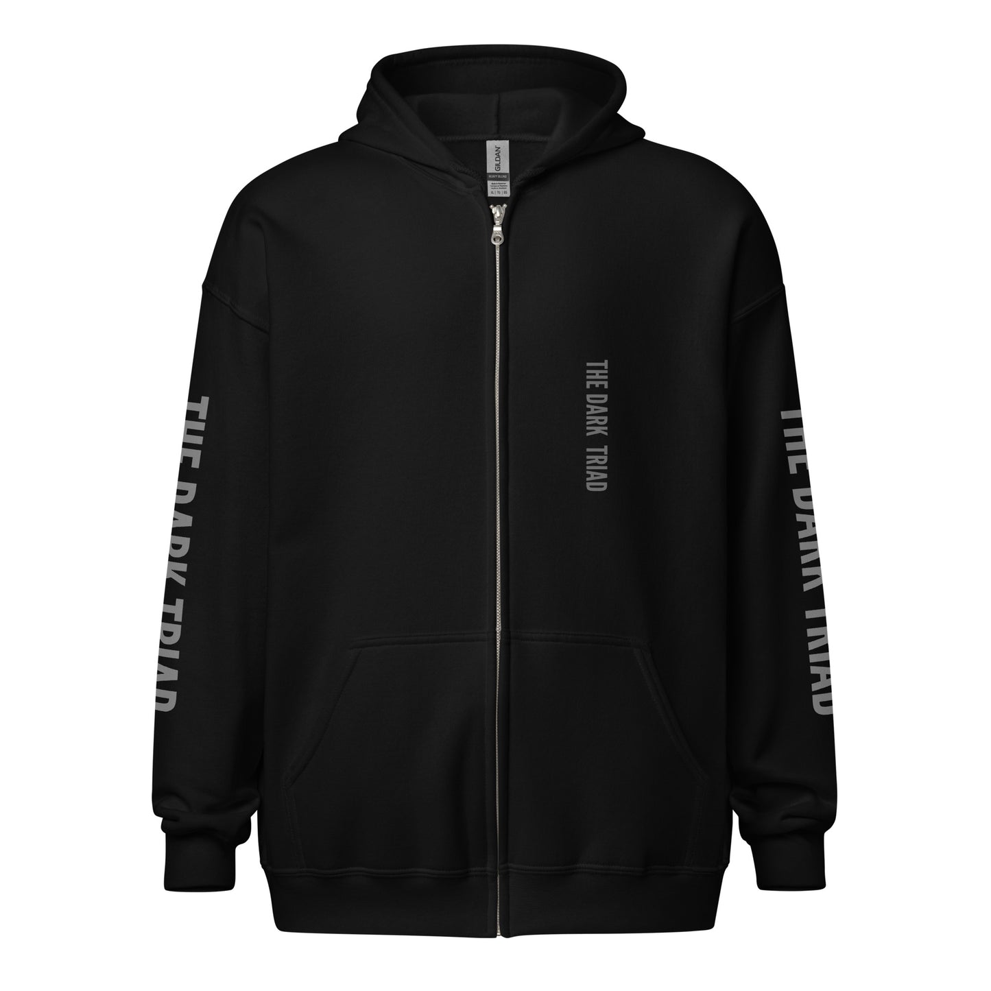 THE DARK TRIAD: Minimalist Heavy Zip Hoodie