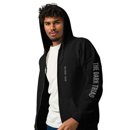 THE DARK TRIAD: Minimalist Heavy Zip Hoodie