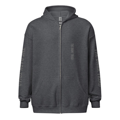 THE DARK TRIAD: Minimalist Heavy Zip Hoodie