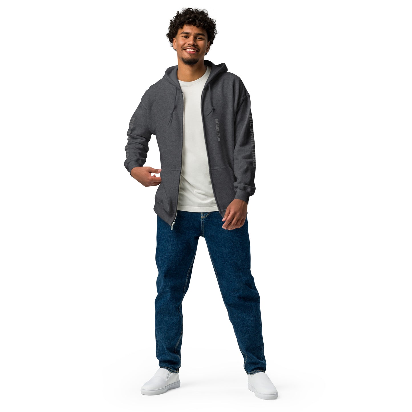 THE DARK TRIAD: Minimalist Heavy Zip Hoodie