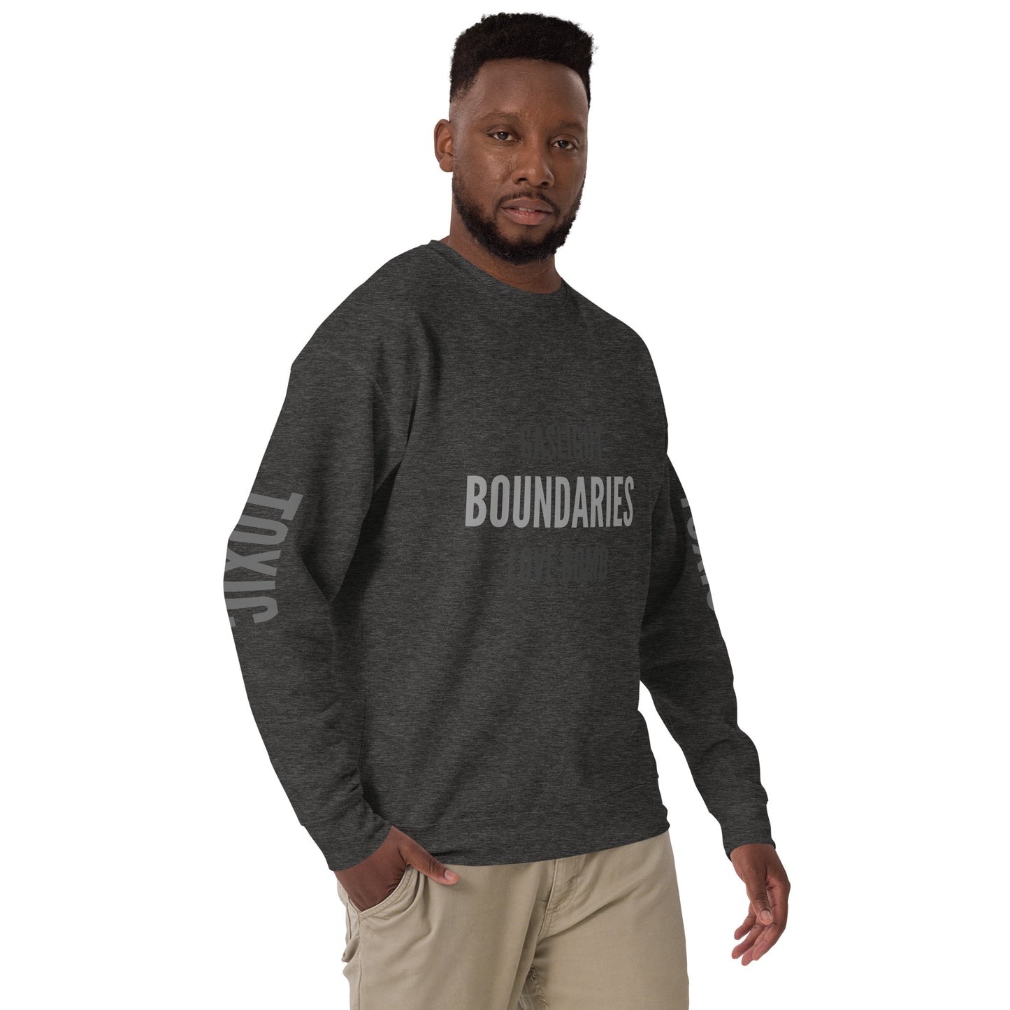 THE DARK TRIAD: Boundaries + Love Bomb + Gaslight Unisex Premium Sweatshirt