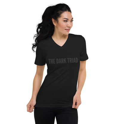 THE DARK TRIAD: Minimalist Unisex Short Sleeve V-Neck T-Shirt