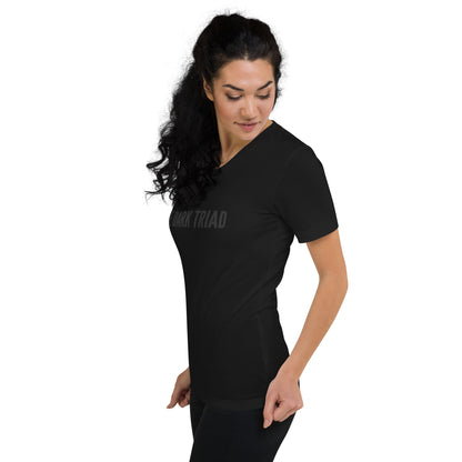 THE DARK TRIAD: Minimalist Unisex Short Sleeve V-Neck T-Shirt