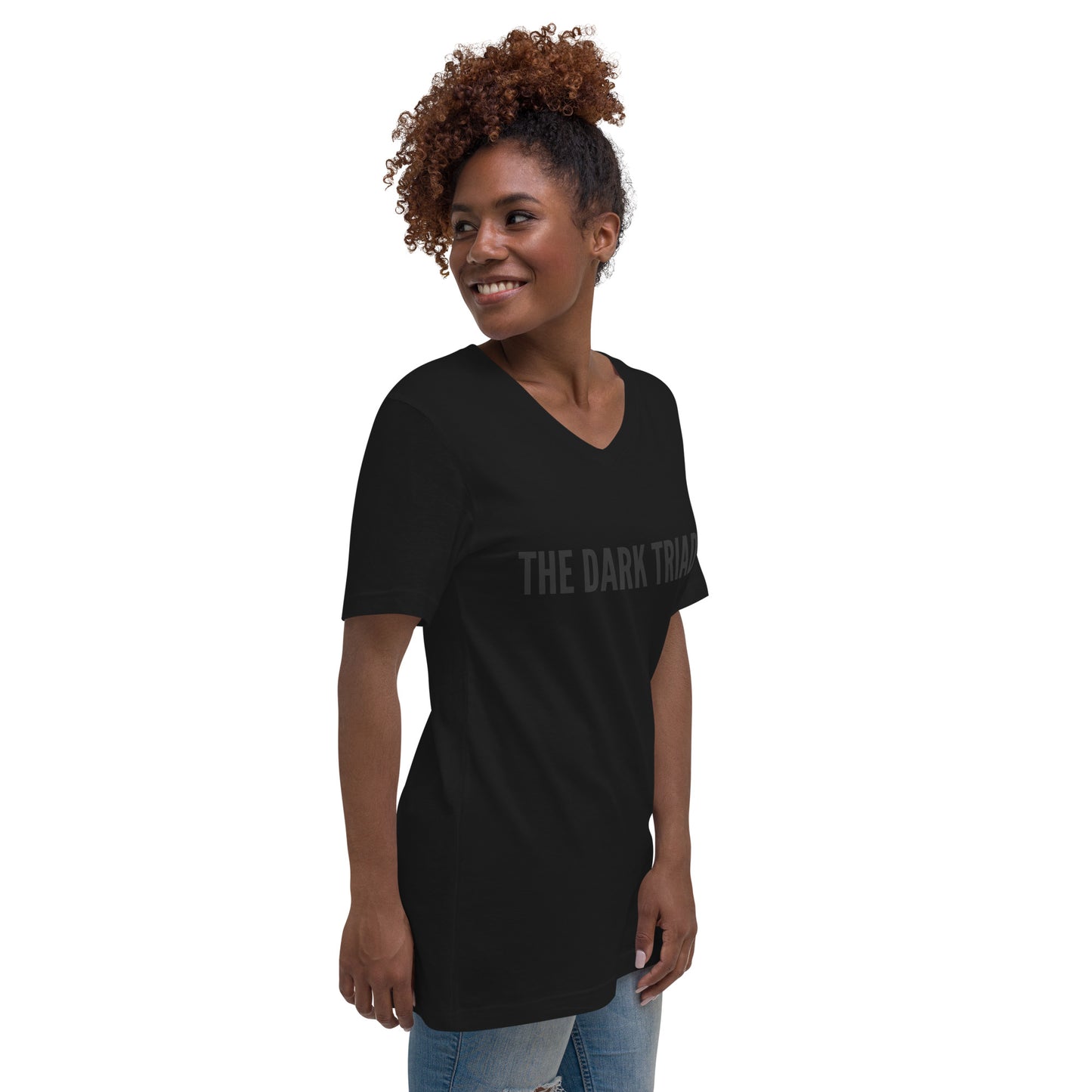 THE DARK TRIAD: Minimalist Unisex Short Sleeve V-Neck T-Shirt