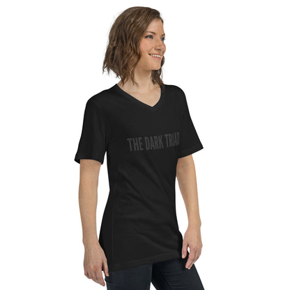 THE DARK TRIAD: Minimalist Unisex Short Sleeve V-Neck T-Shirt