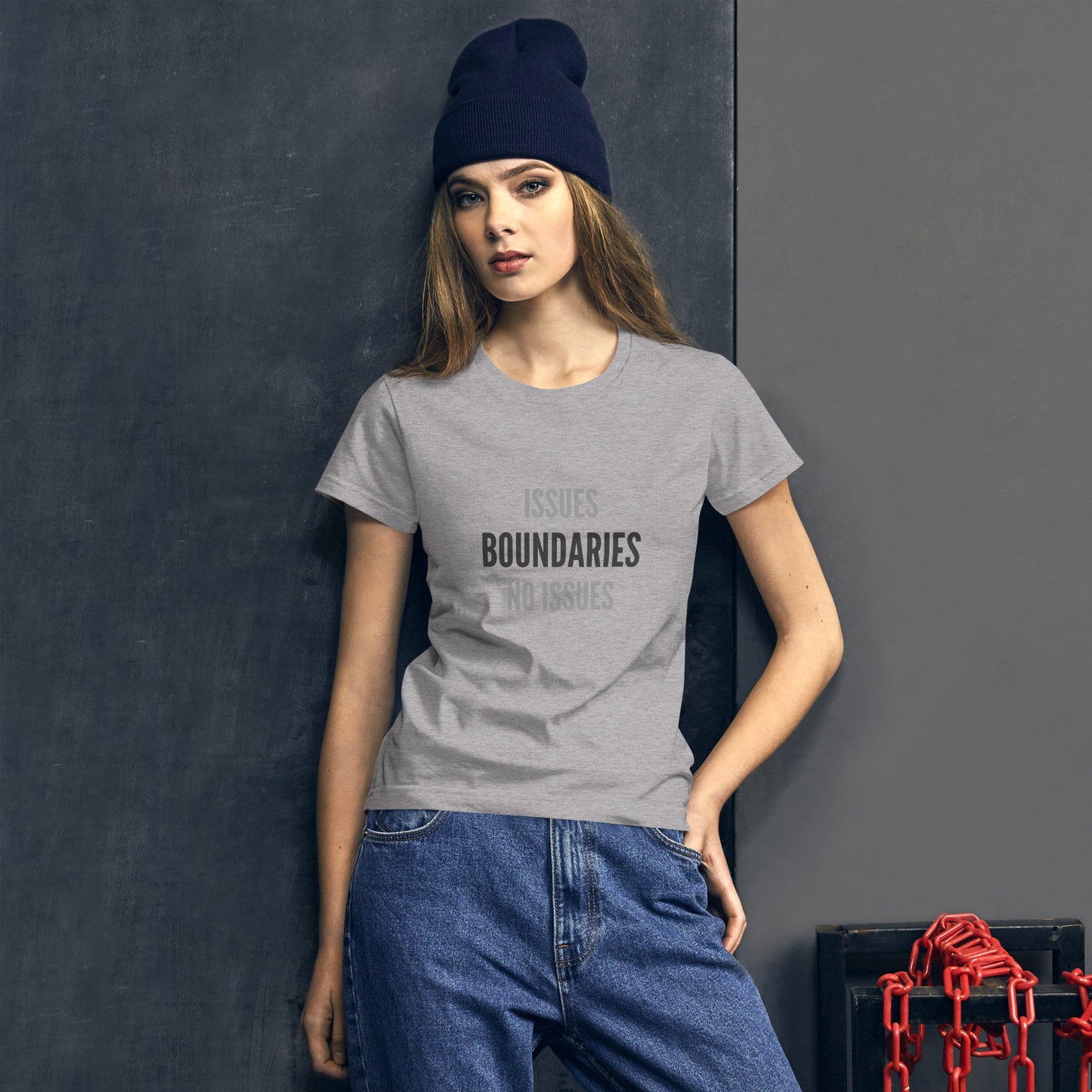 THE DARK TRIAD: NO ISSUES + BOUNDARIES Women's Short Sleeve T-shirt