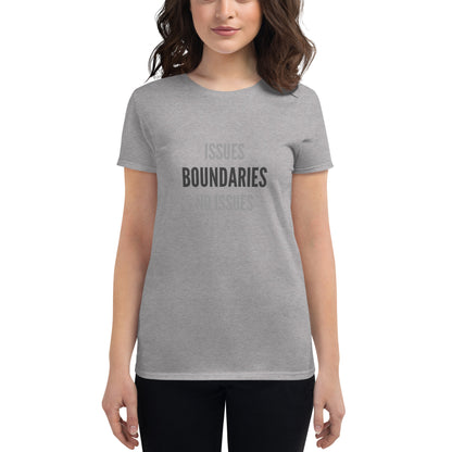 THE DARK TRIAD: NO ISSUES + BOUNDARIES Women's Short Sleeve T-shirt