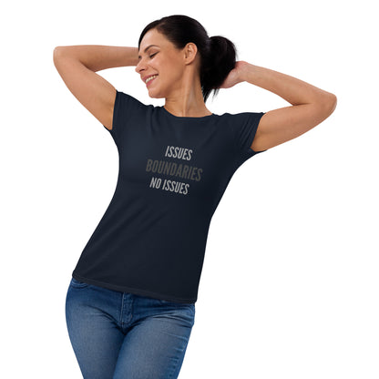 THE DARK TRIAD: NO ISSUES + BOUNDARIES Women's Short Sleeve T-shirt